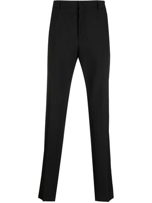 VALENTINO Slim Fit Black Wool Trousers