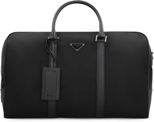 حقيبة يد للسفر مصنوعة من البولياميد للرجال باللون الأسود - مجموعة خريف شتاء 24