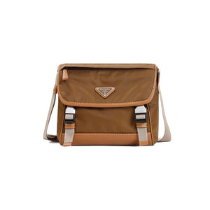 PRADA Elegant Mini Shoulder Bag in Brown - 21x19x10 cm