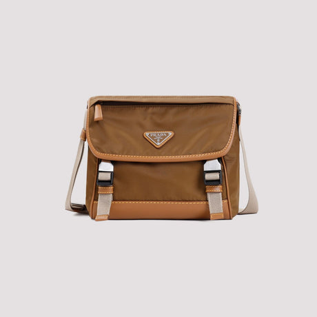 PRADA Elegant Mini Shoulder Bag in Brown - 21x19x10 cm