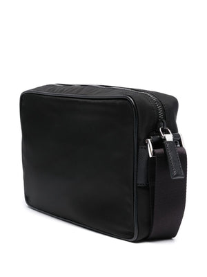 PRADA Men's Black Recycled Polyamide Shoulder Bag for SS24