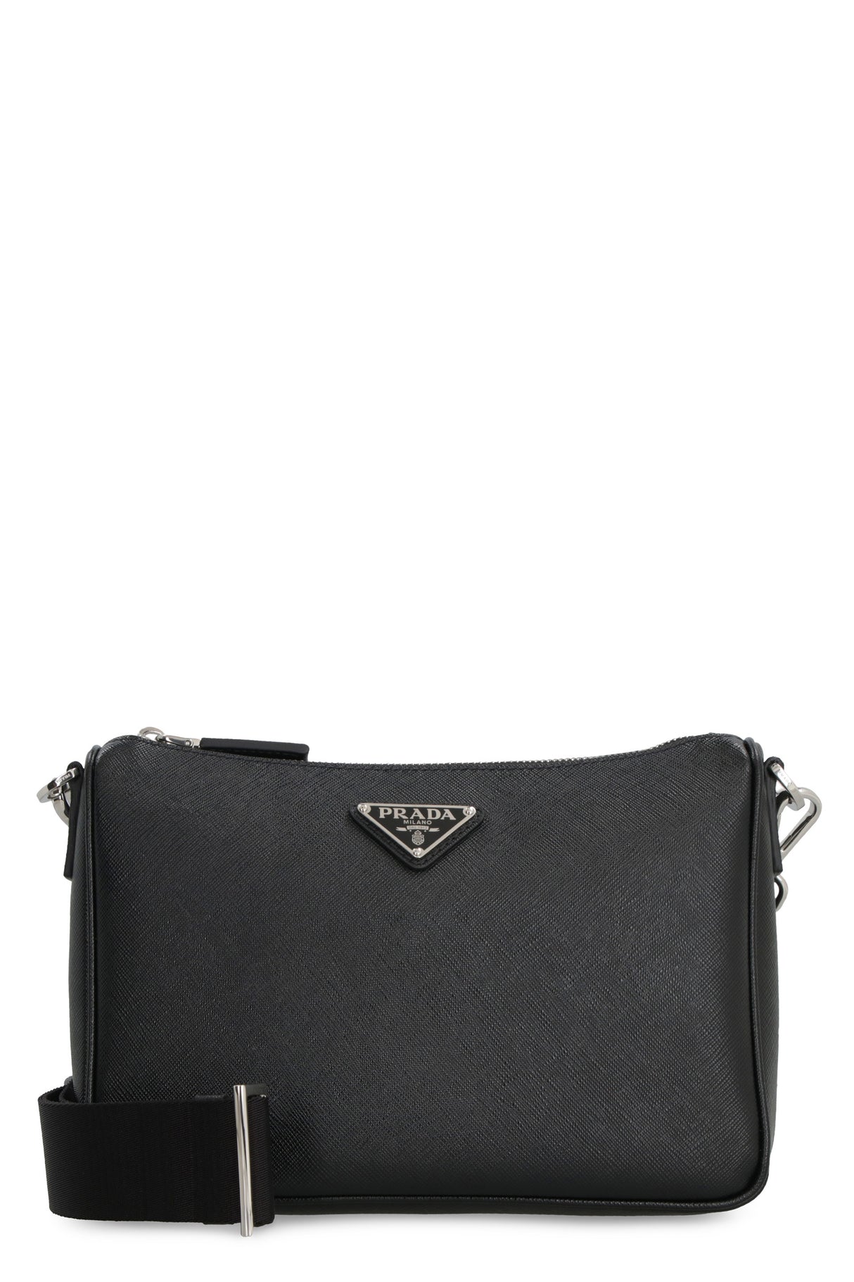 PRADA Black Saffiano Leather Crossbody for Men