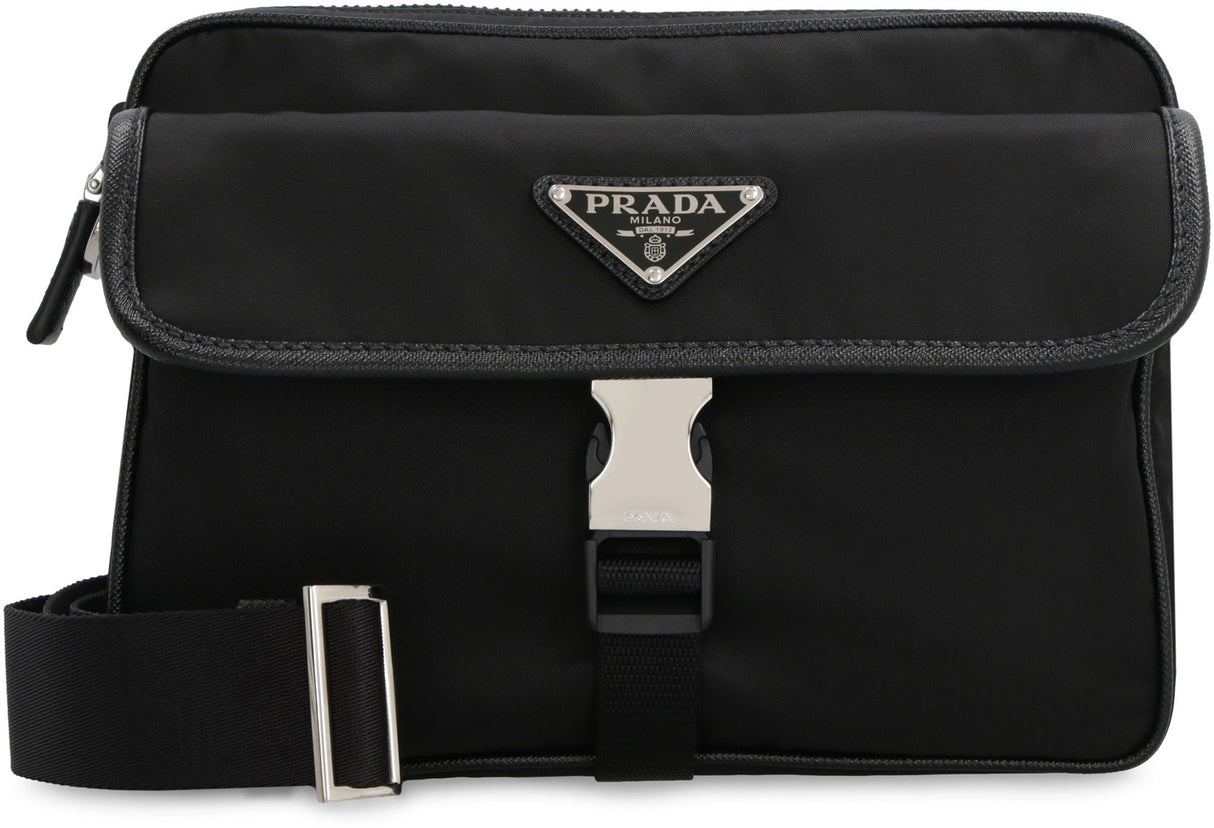 PRADA Recycled Materials Messenger Handbag - 22 cm