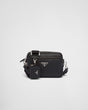 PRADA Men's Black Calf Leather Travel Shoulder Bag for SS24