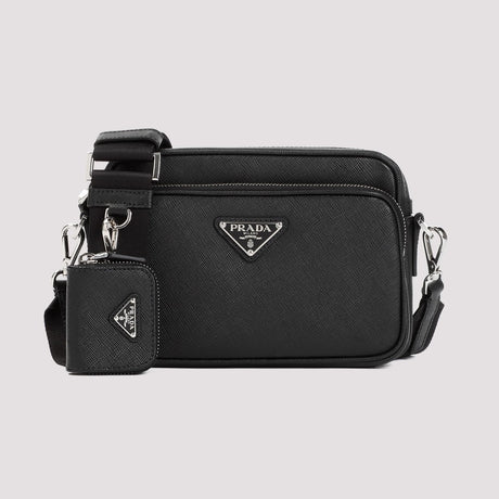 PRADA Saffiano Leather Shoulder Bag for Men - SS24 Collection