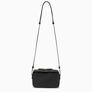 PRADA Mini Shoulder Handbag in Black Brushed Leather