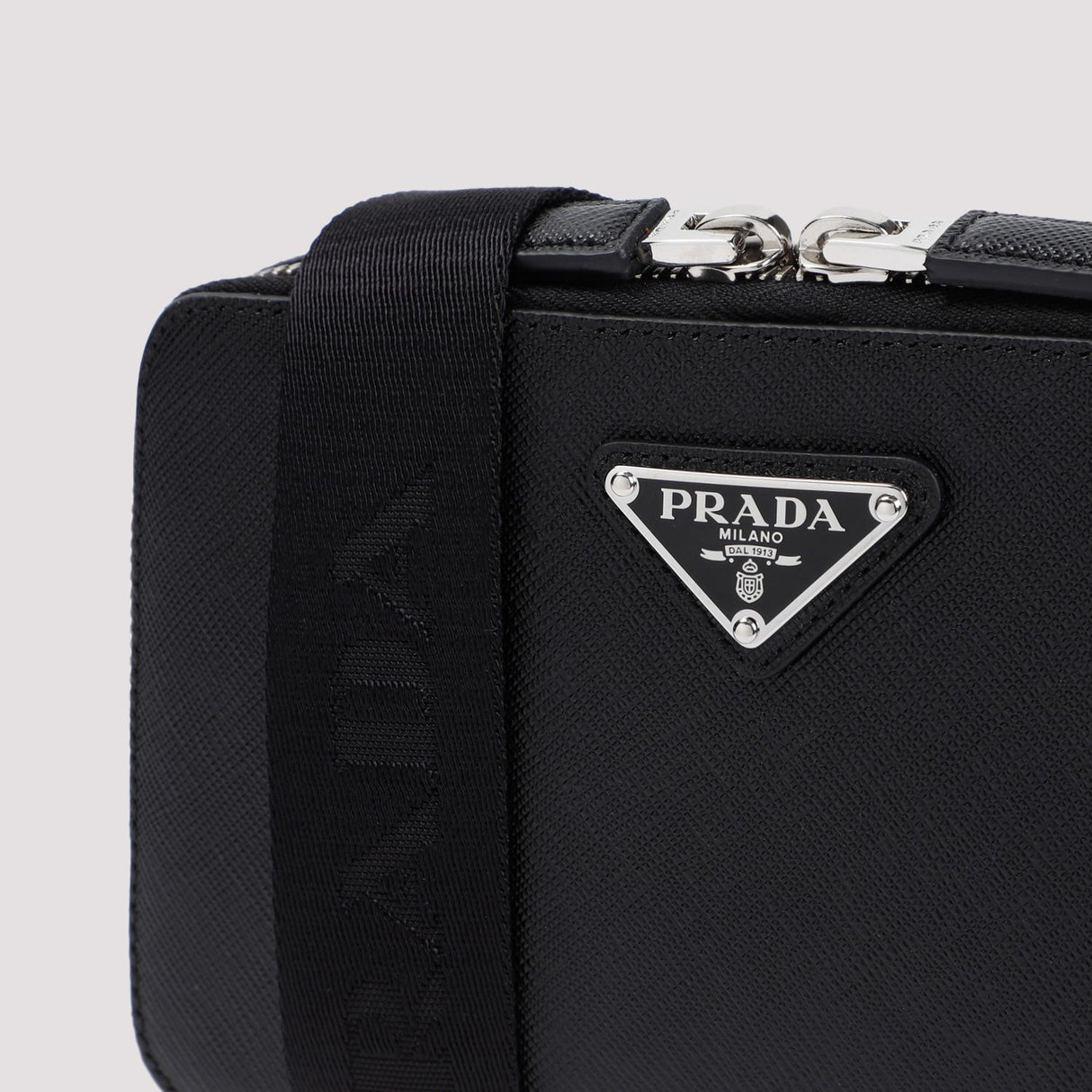 PRADA Sleek Mini Leather Handbag (19x11x3 cm)