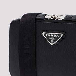 PRADA Sleek Mini Leather Handbag (19x11x3 cm)