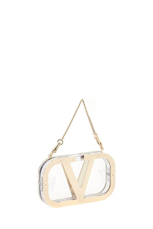 Gorgeous Vlogo Signature Minaudiere in Shimmering Gold