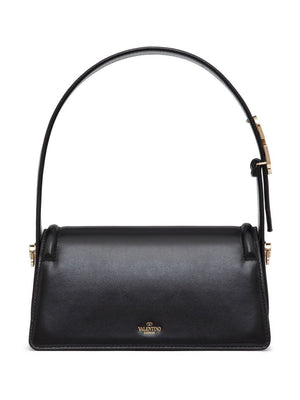 Black Leather Shoulder Handbag for Women: SS23 Collection