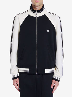 CELINE Triomphe Track Jacket – Black and Cream