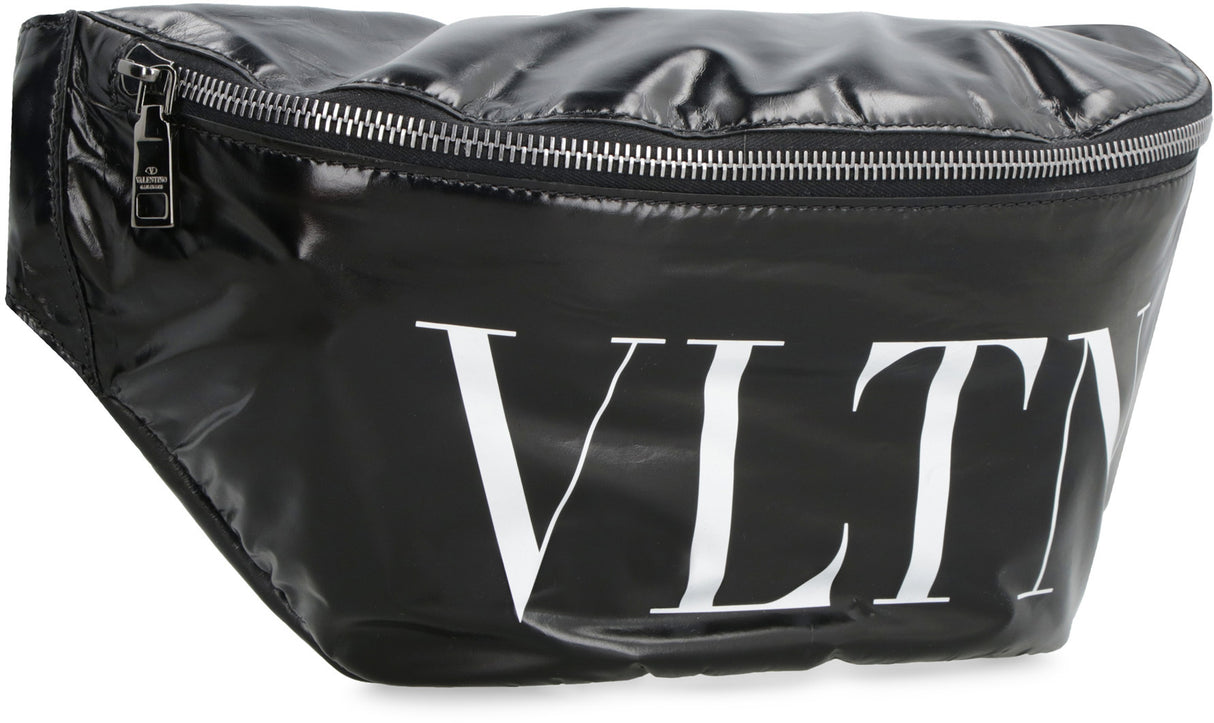 VALENTINO GARAVANI VLTN Soft Belt Handbag in Black Smooth Calfskin for Men - SS23 Collection