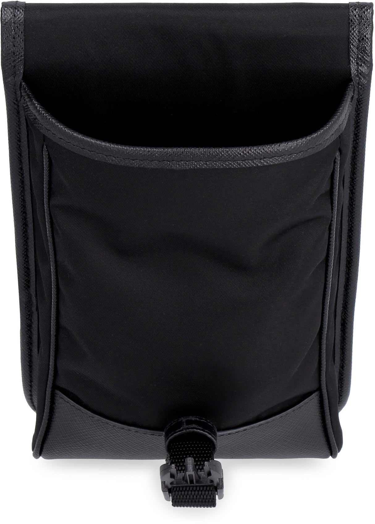 PRADA Stylish and Eco-Friendly Men's Black Phone Holder for SS24