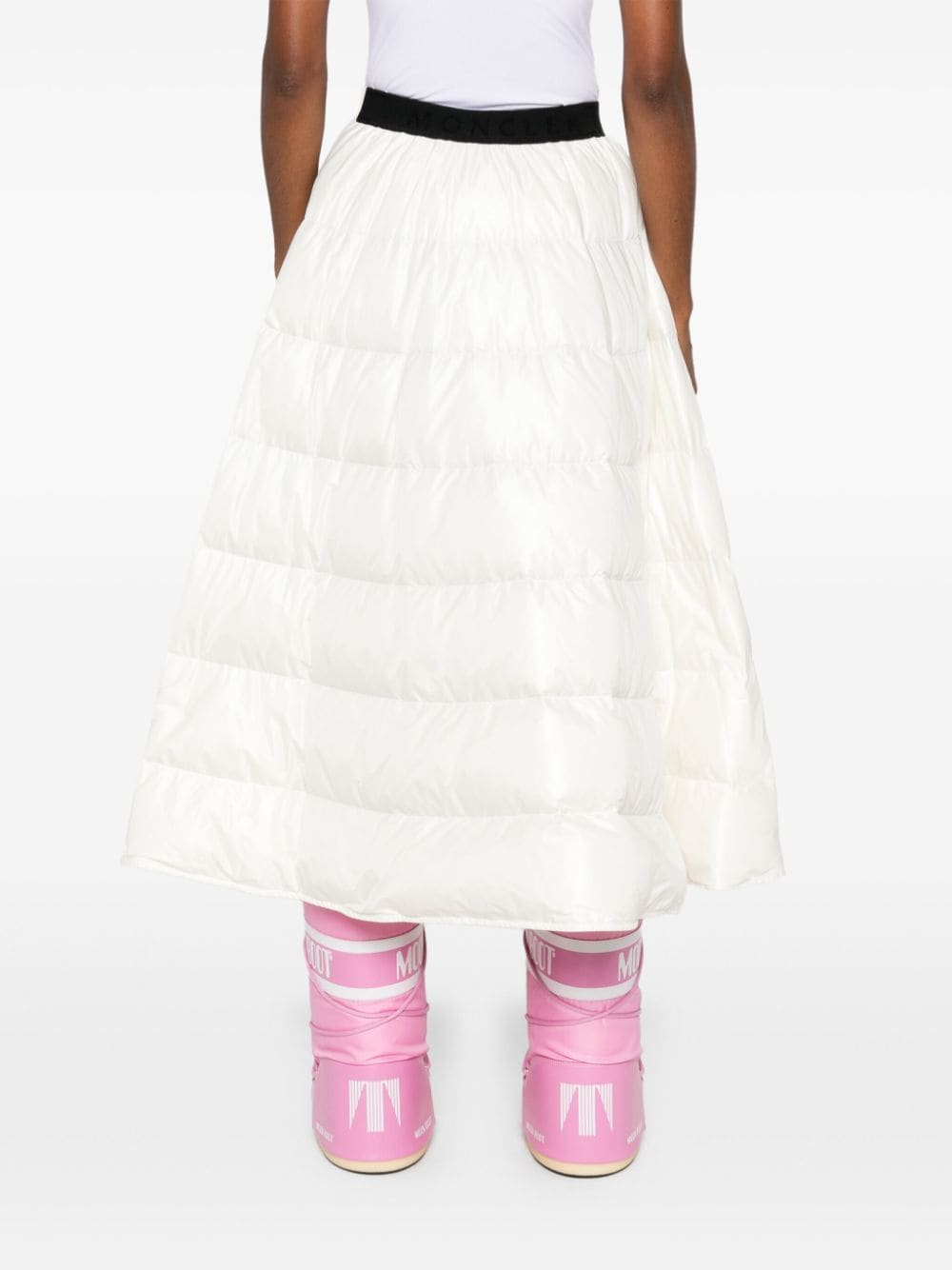 MONCLER NYLON PADDED MIDI SKIRT