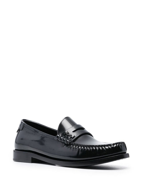 SAINT LAURENT PARIS Men's Luxe Leather Loafers