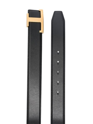 TOD'S Men's Timeless Reversible Leather Belt with Metal T Buckle