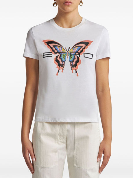 ETRO Embroidered Logo Printed T-Shirt for Men - SS25 Collection