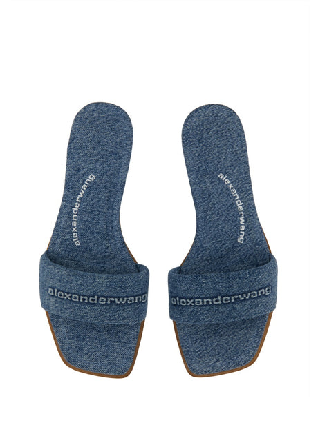 ALEXANDER WANG Denim Vy Mini Slipper Sandals for Women