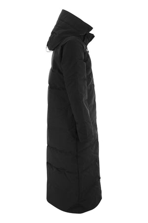 Urban Chic Black Long Parka Jacket for Women - FW23