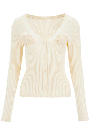 MAGDA BUTRYM Elegant Crochet Detail Cardigan