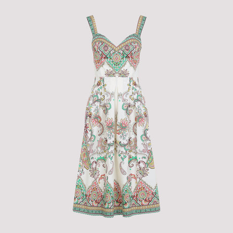 ETRO Cotton Bralette Midi Dress