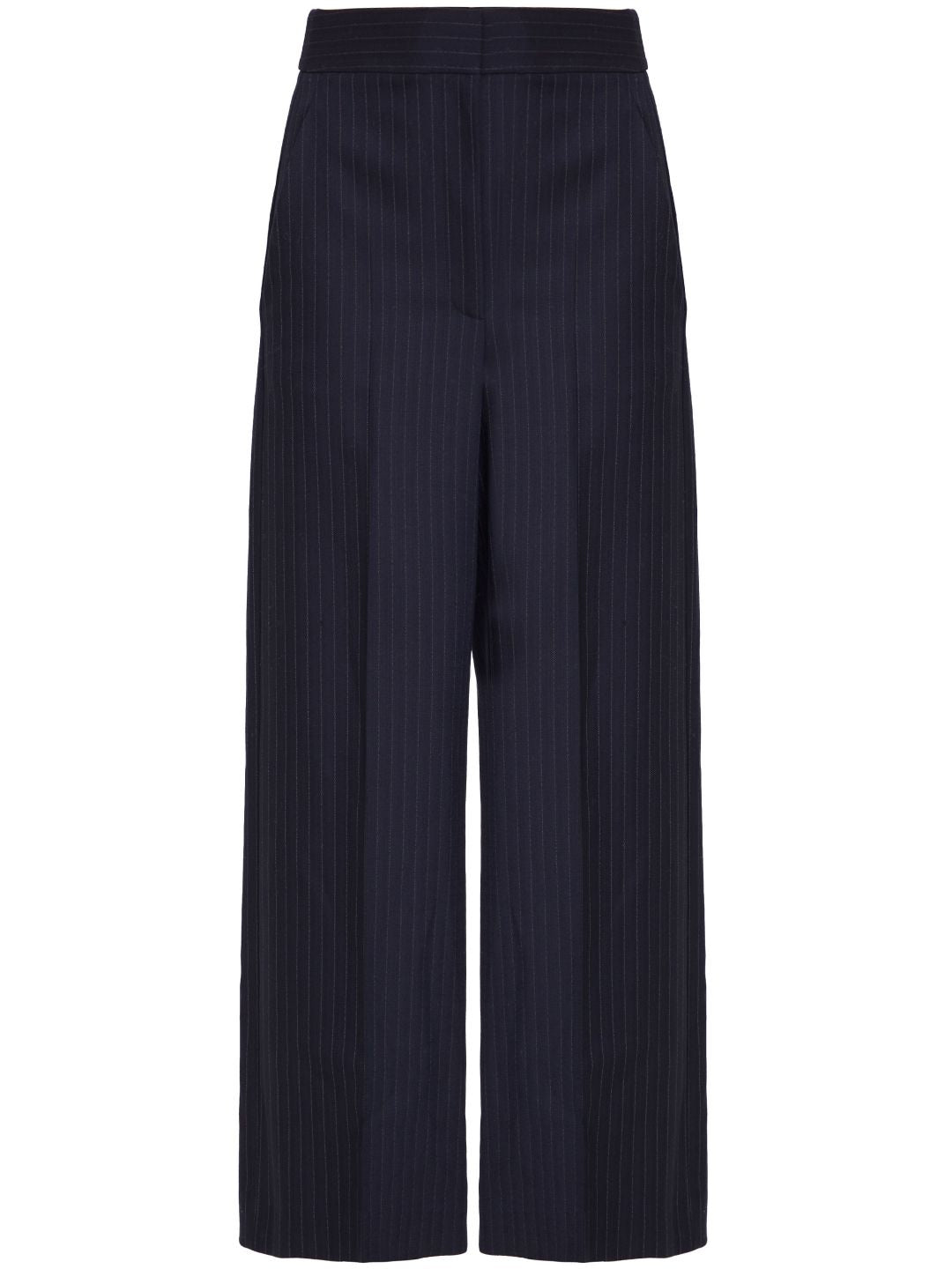 Blue Raffia Striped Pants for Women