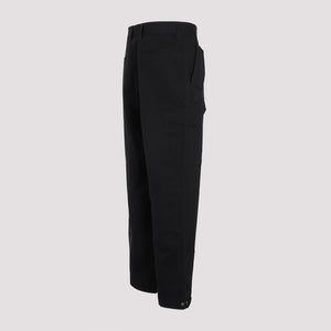 Black Cotton Pants for Men - SS23 Collection