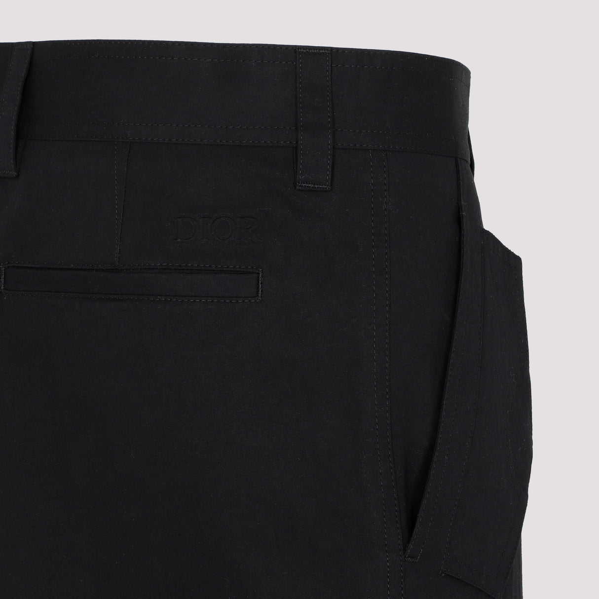 Black Cotton Pants for Men - SS23 Collection