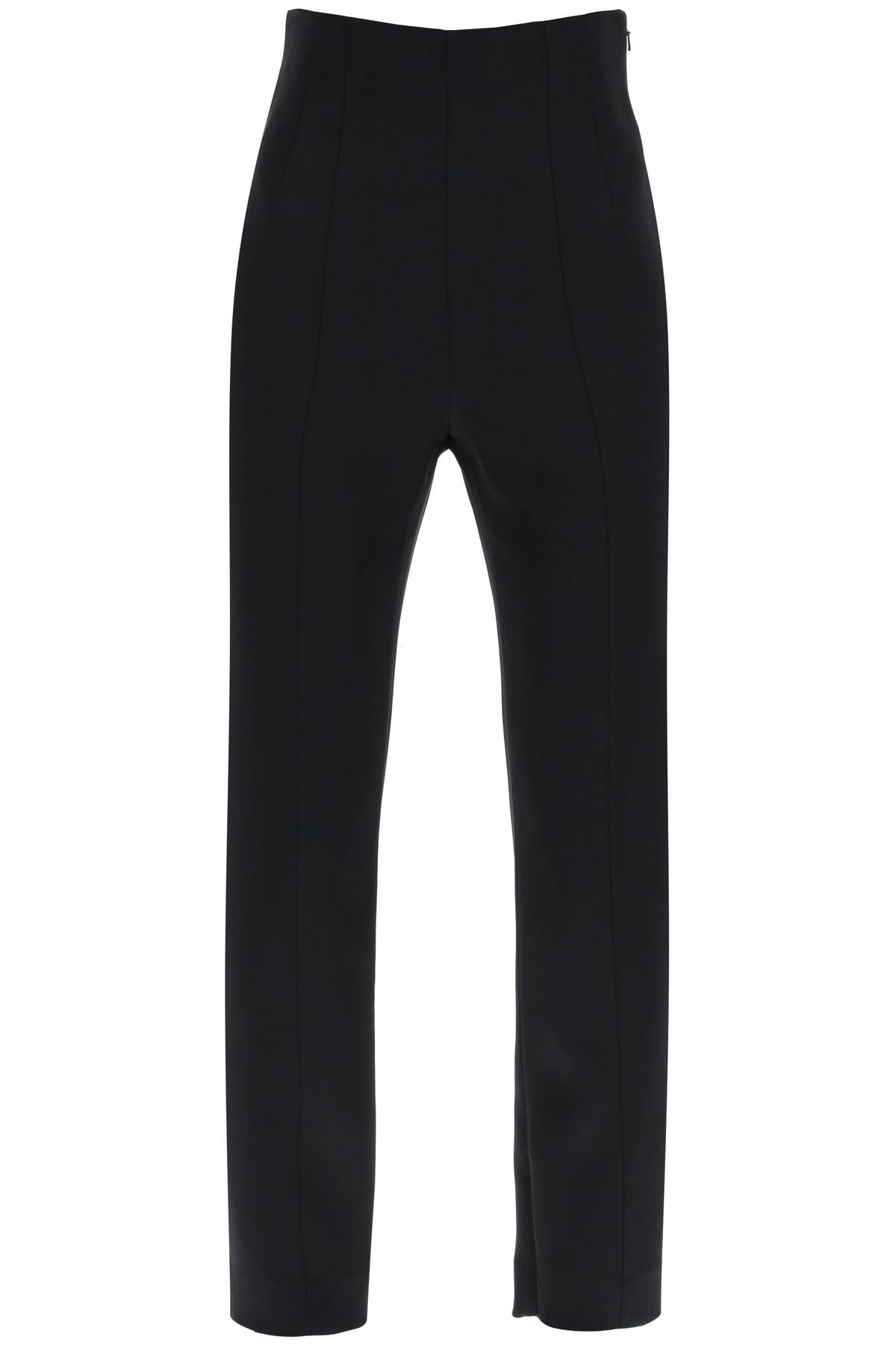 Luxurious Cigarette-Style Black Pants for Women