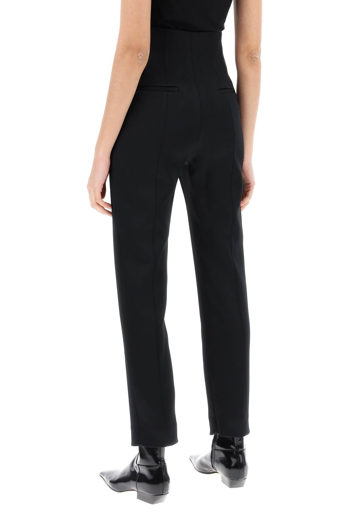 Luxurious Cigarette-Style Black Pants for Women