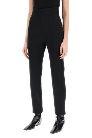 Luxurious Cigarette-Style Black Pants for Women