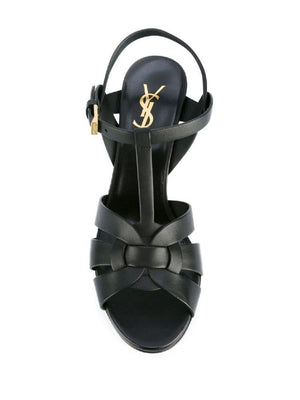 SAINT LAURENT Elegant Black Heeled Sandals for Women