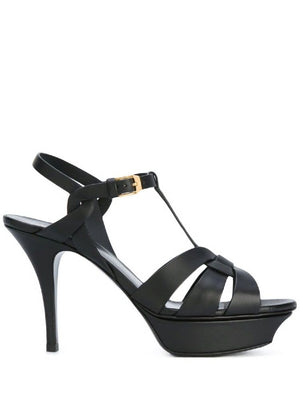 SAINT LAURENT Elegant Black Heeled Sandals for Women