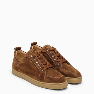 Men's Brown Suede Leather Low Top Trainers