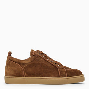 Men's Brown Suede Leather Low Top Trainers