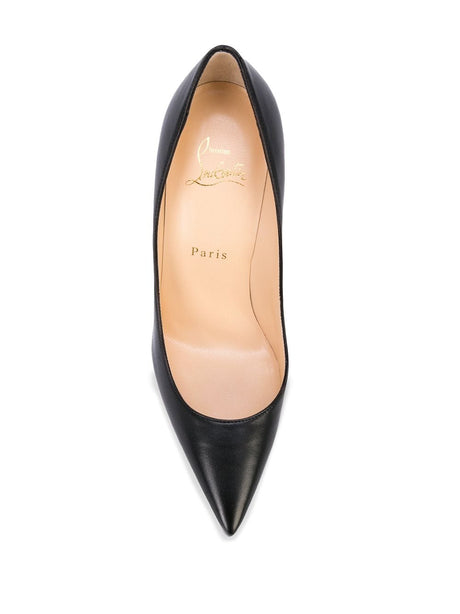 CHRISTIAN LOUBOUTIN Timeless and Refined Black Leather Kate 100 Pumps for Women - SS24