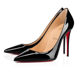 CHRISTIAN LOUBOUTIN Classic Black Patent Leather Pumps for Women