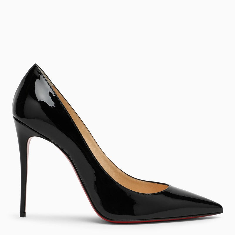 حذاء جلد أسود بكعب رفيع للنساء - مجموعة SS24