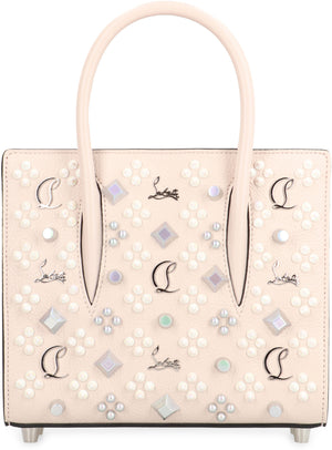 CHRISTIAN LOUBOUTIN Mini Leather Tote Handbag with Decorative Studs