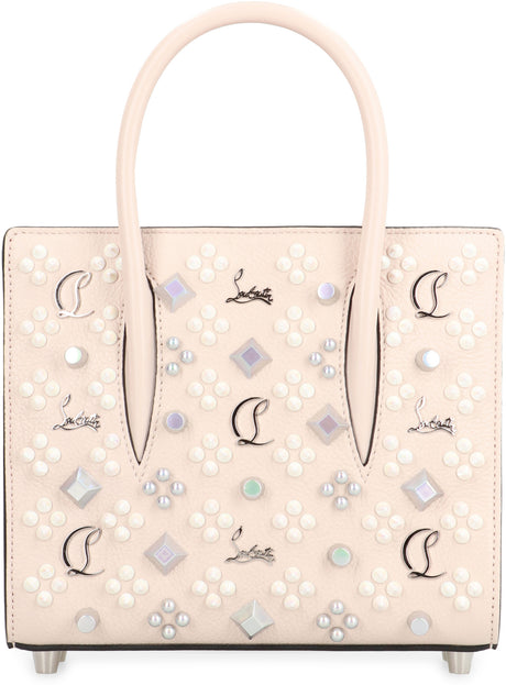 CHRISTIAN LOUBOUTIN Mini Leather Tote Handbag with Decorative Studs