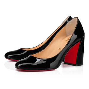 CHRISTIAN LOUBOUTIN Black Leather 85 MM Pumps for Women - SS24 Collection