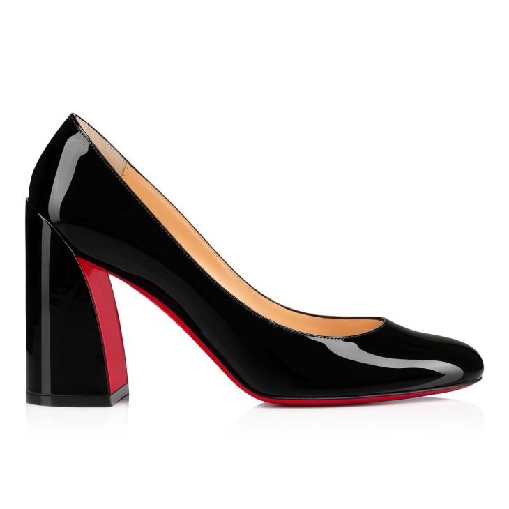 CHRISTIAN LOUBOUTIN Black Leather 85 MM Pumps for Women - SS24 Collection