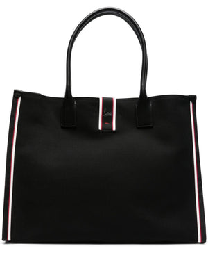 CHRISTIAN LOUBOUTIN Black Canvas Tote Handbag for Men