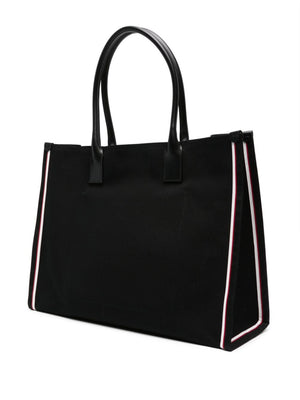 CHRISTIAN LOUBOUTIN Black Canvas Tote Handbag for Men