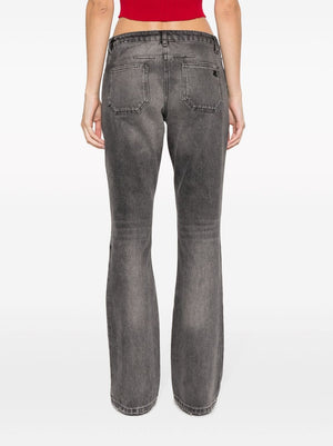 COURREGÈS Stonewashed Gray Denim Jeans for Women