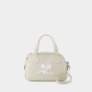 COURREGÈS Gray Bowling Handbag for Women - SS24 Collection