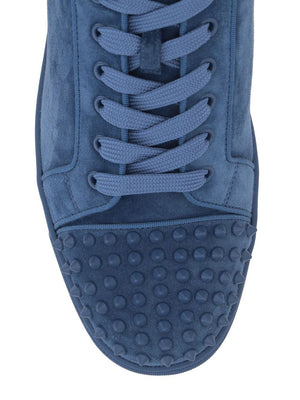 CHRISTIAN LOUBOUTIN Men's Spiked Leather Lace-Up Sneakers