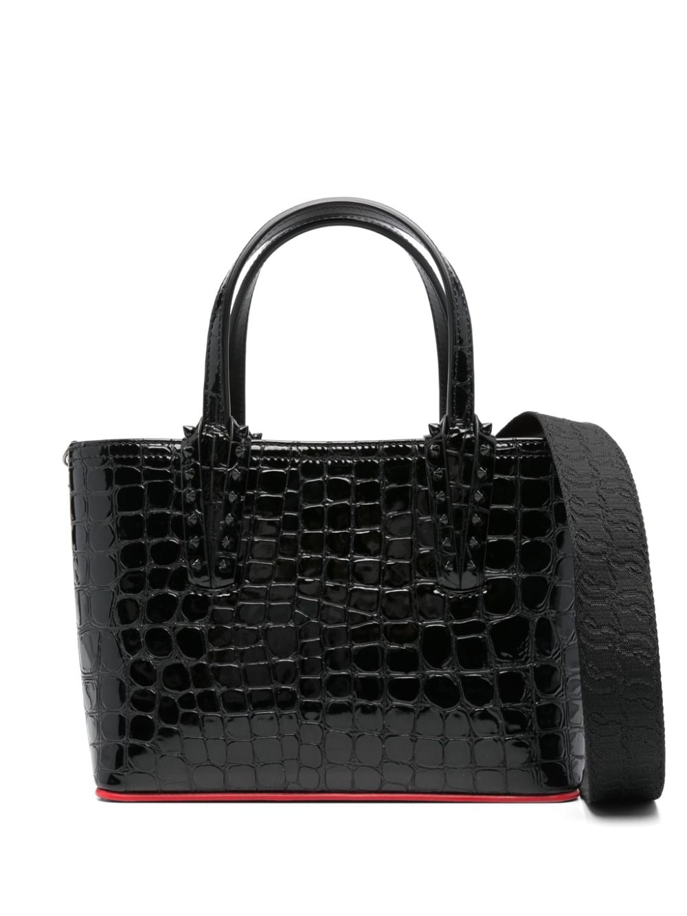 CHRISTIAN LOUBOUTIN Mini Crocodile Effect Tote Handbag