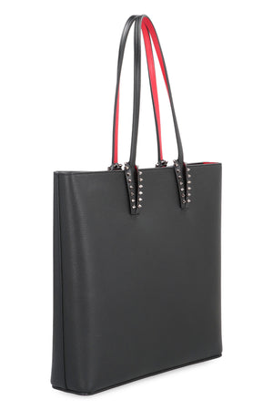 CHRISTIAN LOUBOUTIN Pebbled Leather Tote Handbag - 35 cm