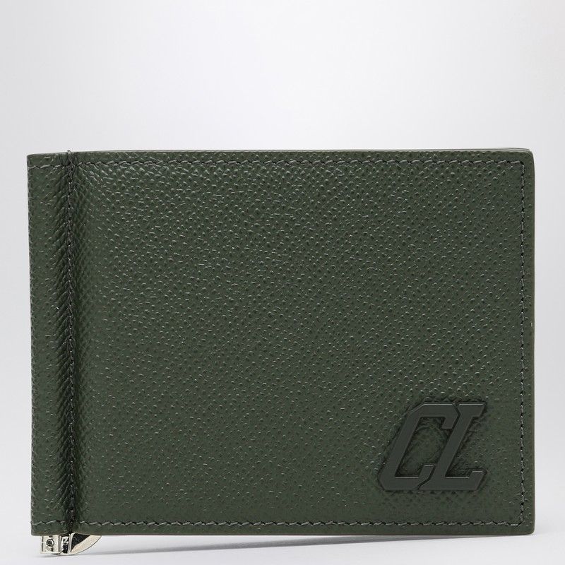 CHRISTIAN LOUBOUTIN Groovy Dark Green Men's Wallet